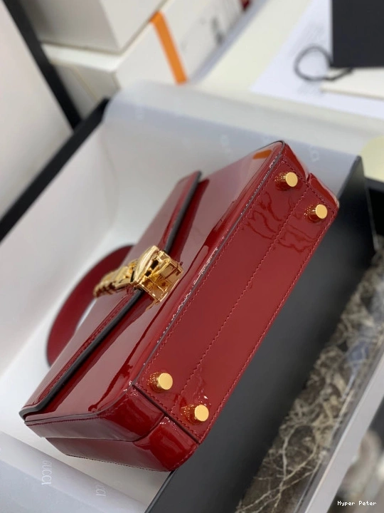 Hyperpeter LEATHER Sylvie 1969 BAG TOP PATENT GUCCI MINI HANDLE 0727